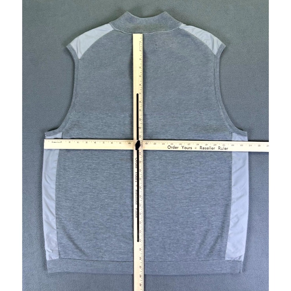 Tommy Bahama Vest Mens XL Grey Island Zone Fairway Knit Zip Prep Resort Sweater - Picture 7 of 12